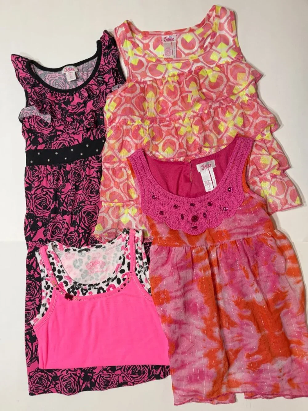 Lot of Justice Tanks/Dress Girls Size 12 Summer